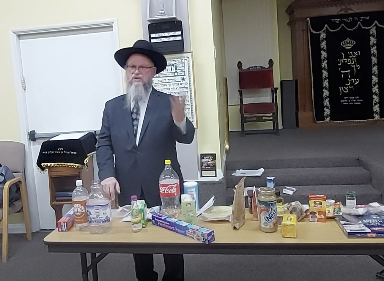 Rabbi Eidlitz on Zoom - Pesach Products 2022